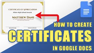 How to Create a Printable CERTIFICATE/AWARD Using Google Docs (Custom and Templates) screenshot 5