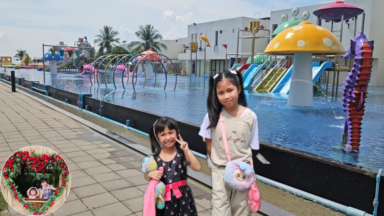 Pim & Pink พาพักที่สิรินพลารีสอร์ทระยอง สวนน้ำเด็กใหญ่ม๊ากติดทะเล ทานข้าวชมโชว์กระบองไฟสุดอลังการ