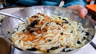 Tadpole Noodles - KOREAN STREET FOOD in RURAL Jeongseon, Korea | UNKNOWN STREET FOOD in KOREA 2018