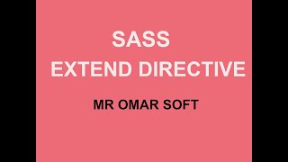 sass extend directive