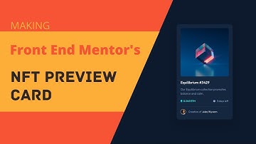 NFT Preview Card-Front End Mentor Challenge || HTML & CSS  || CG Tamil