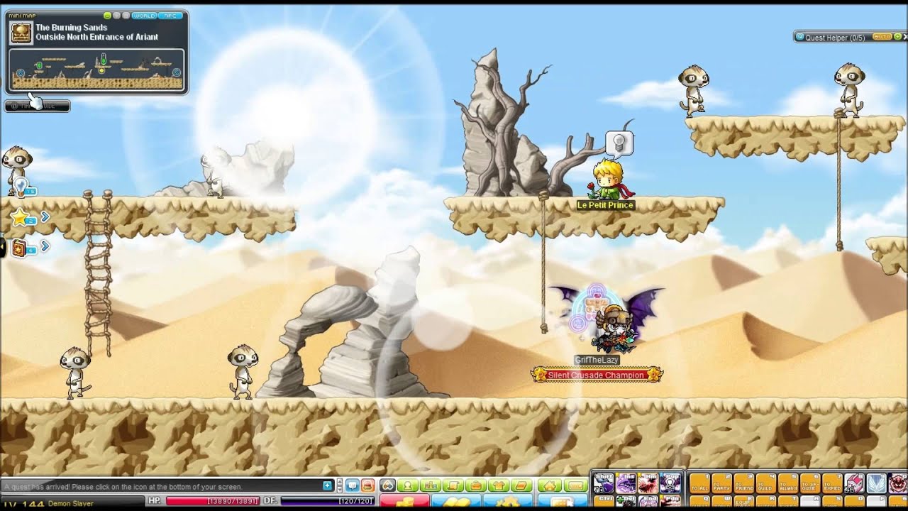 maplestory travel to ariant