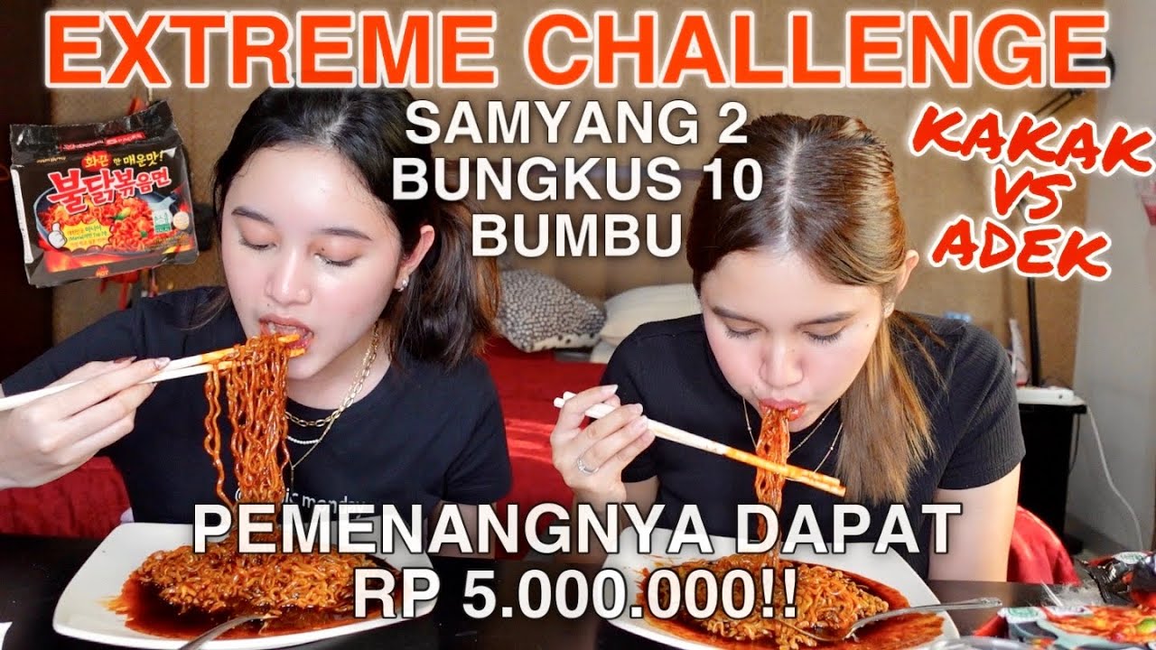 CHALLENGE 2 SAMYANG 10 BUMBU VS @Aurelliaurel YANG MENANG DAPAT RP 5.000.000!!
