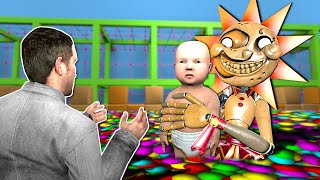 Baby is Trapped in the Daycare with MOONDROP! (Garry's Mod Security Breach)