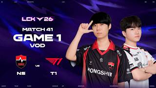 Ns Vs T1  Match 41 Game 1  2026 Lck