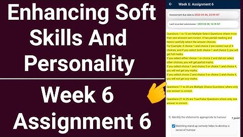 NPTEL-22 | Enhancing Soft Skills & Personality | Assignment - 6 | Most Probable Answers