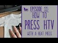 How to Iron On HTV (Heat Transfer Vinyl) Using a Heat Press // Crafting Tutorial