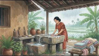 1990s Rainy Indian Village Life | Daily Routine of a Village Mother | Ghibli Style screenshot 4