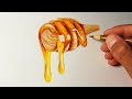 Honey drawing    colored pencil tutorial very easy