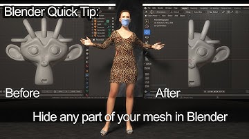 Blender Quick Tip: Hide any part of your mesh in blender