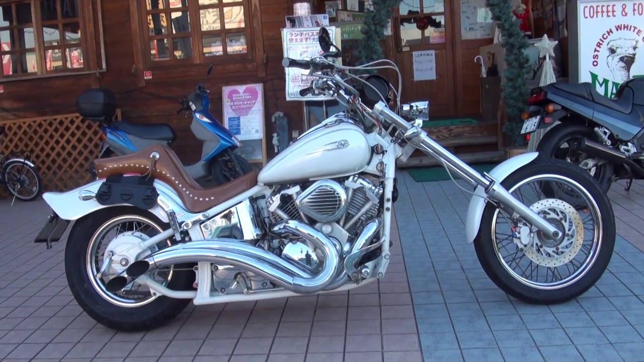 マシンガンマフラー 最強アメリカン ホワイトナイト DS400 2002 YAMAHA 