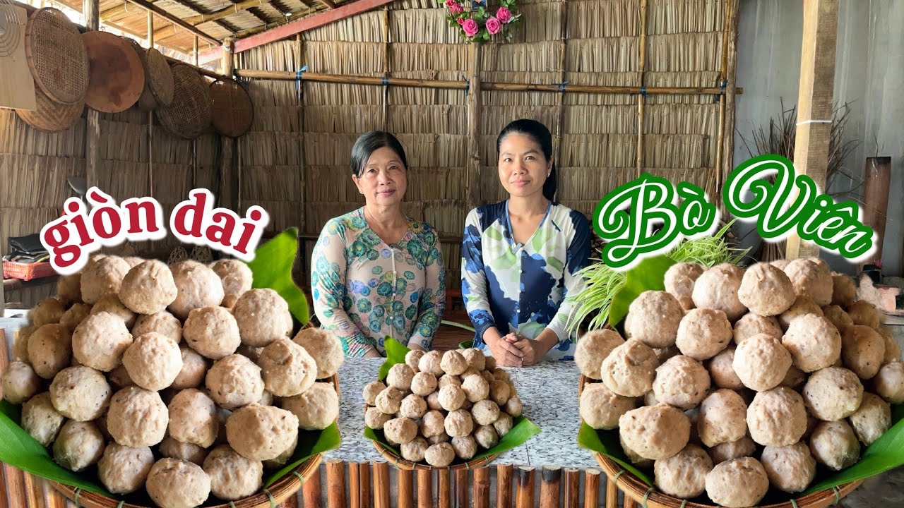 BÒ VIÊN làm tại nhà giòn dai chỉ cần vài bước đơn giản 