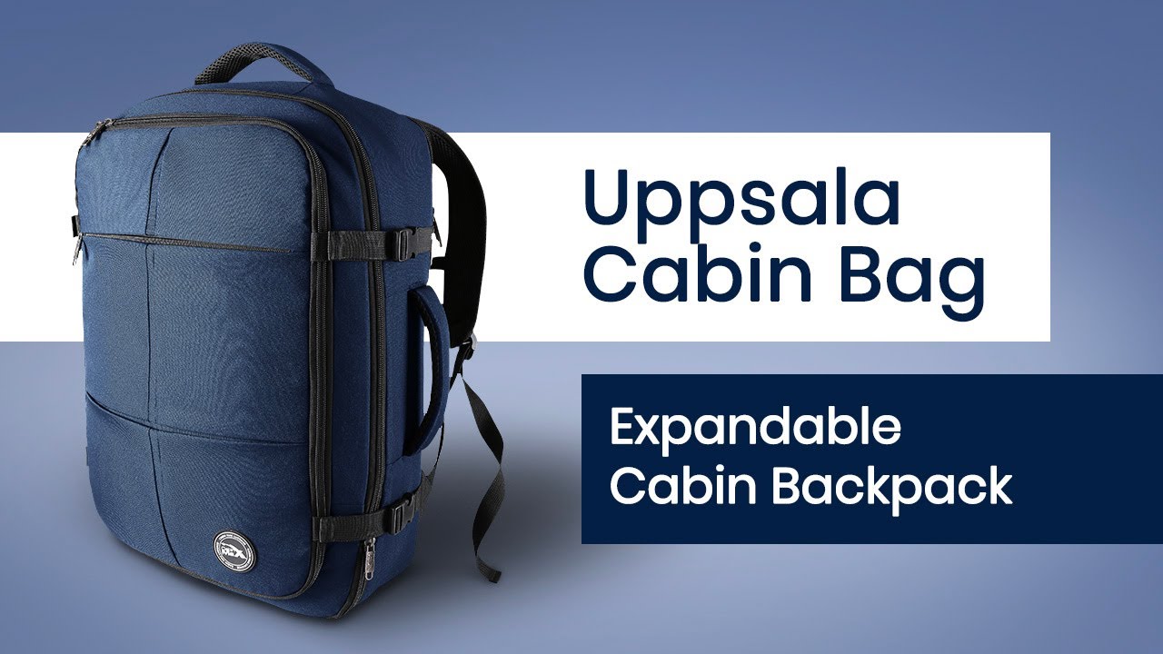 Cabin Max Uppsala Expandable Cabin Backpack 55x40x20cm - YouTube