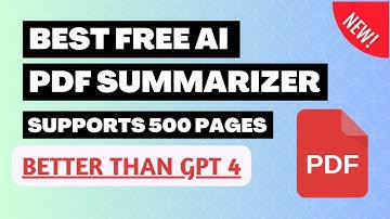 Best Free AI Tool To Summarize Long Pdf Documents | Supports Pdf of 500 Pages
