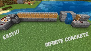 Simple 1.20 Automatic Concrete Farm Tutorial in Minecraft Bedrock