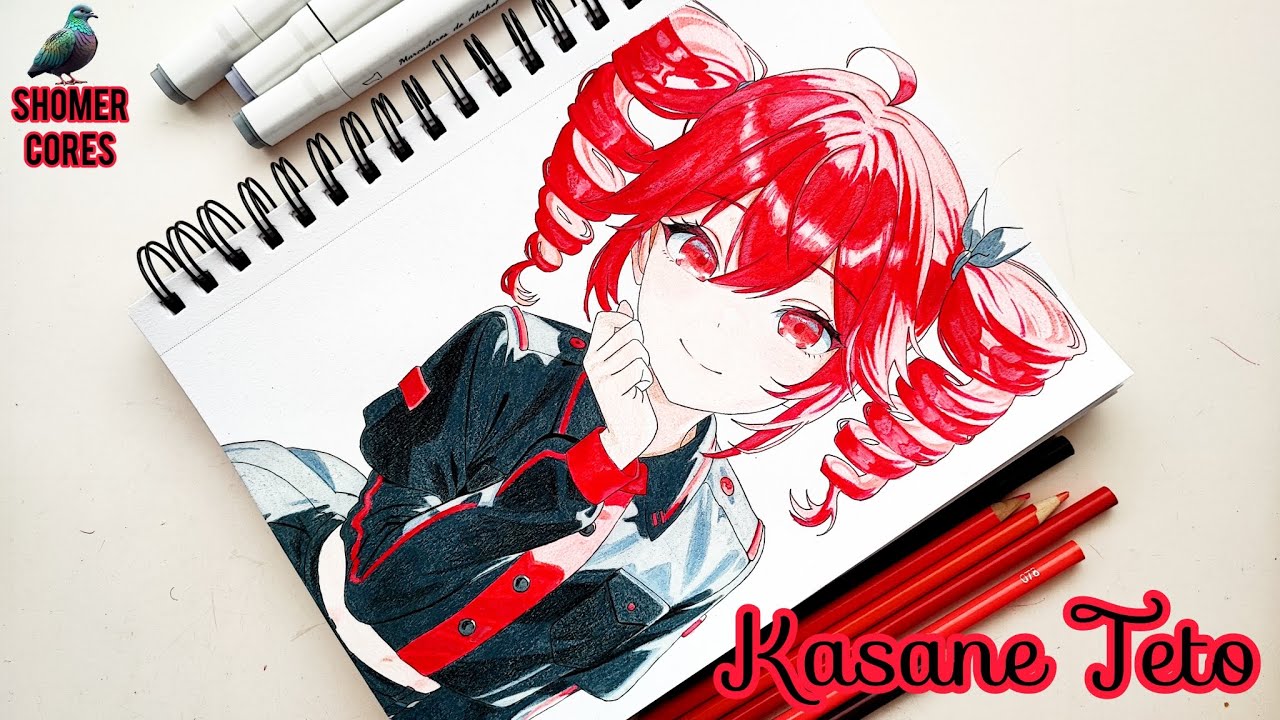 Coloreando a Kasane Teto ❤️🥖🤩/ Colouring Kasane Teto ❤️🥖🤩