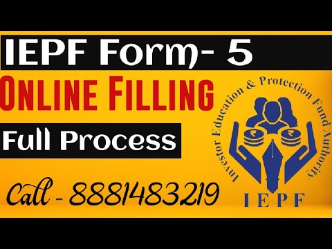 IEPF Form 5 Filling Online process | Claim of Physical/Demat Shares and Dividend from MCA In English