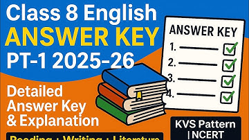 Class 8 English (Poorvi) PT-I Sample Question Paper with Answer Key NCERT CBSE KVS Updated Syllabus