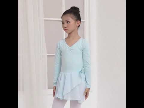 Kids Girl Ballet Gymnastics Leotard Dress Performance Long Short Sleeve Dance #shorts