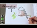 Watercolour with Me for Beginners / Chickadee / Watercolor With Me in the Forest by Dana Fox