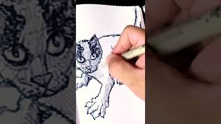 this little Kitty drawn in real time #process #gopro #sketchbook #drawing #sticker #argentina #art