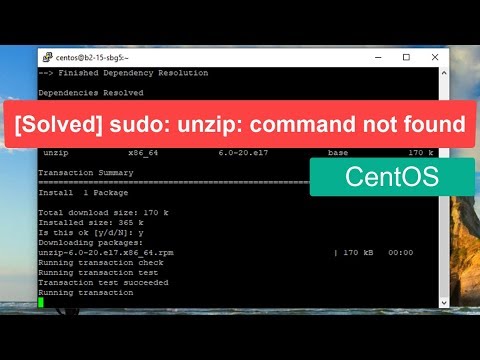 [Solved] sudo: unzip: