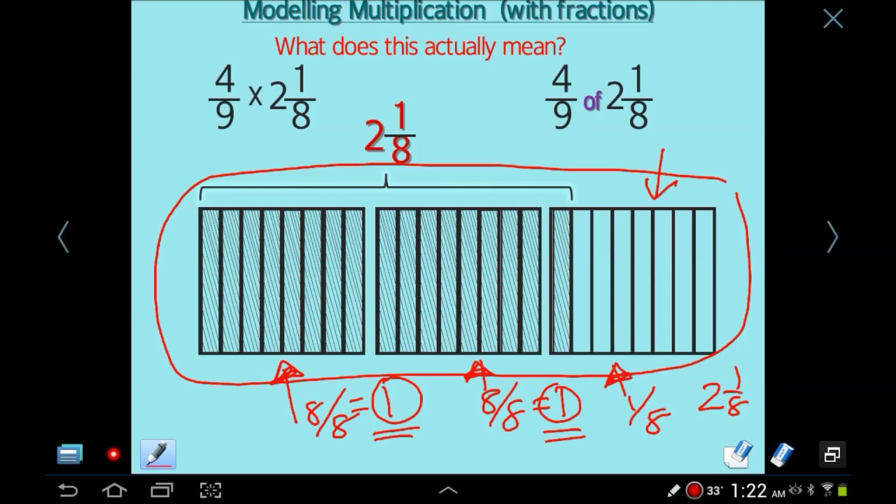 how-to-model-multiplication-of-fractions-area-model-youtube