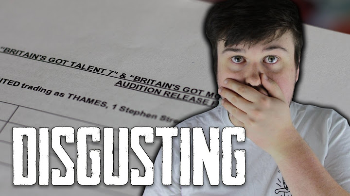 The Britain's Got Talent Contract is Disgusting.