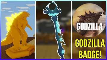 How to get GODZILLA TROPHY, GODZILLA BADGE And STAFF OF GODZILLA In Roblox Islands