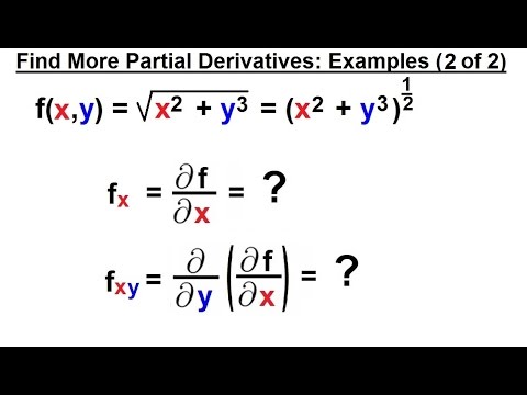 Calculus 3 Partial Derivative 14 Of 30 Find More Partial Derivatives Example 2 Of 2 Youtube