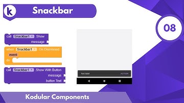 Kodular Tutorials : Snackbar Component and its Usages (Malayalam)