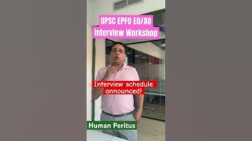 Mock Interview Workshop - UPSC EPFO EO/AO on 27th October 2024