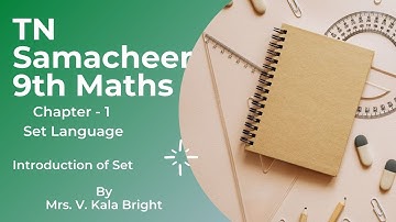 TN Samacheer 9th Maths Chapter-1 Set Language - Introduction to Sets