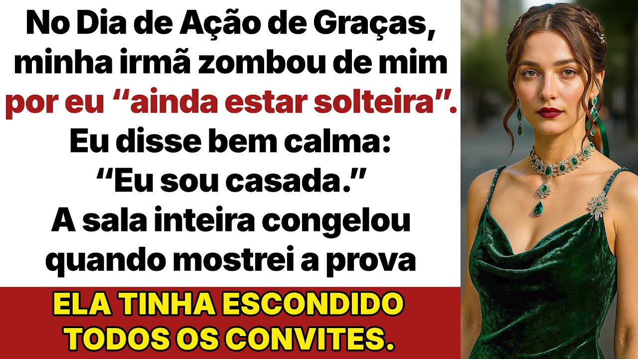 No Dia de Ação de Graças, minha irmã zombou de eu estar solteira, então contei a verdade!