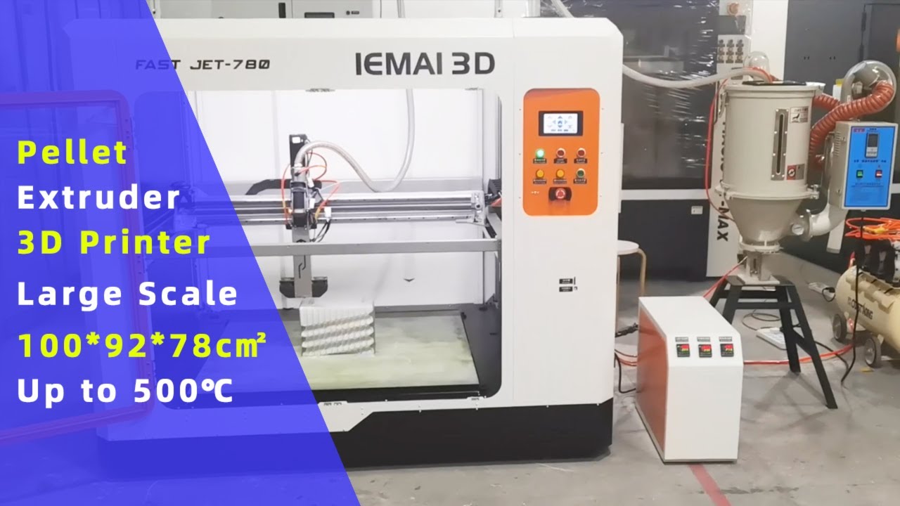 Pellet Extruder 3D Printer FASTJET780 with Large size 100*92*78cm