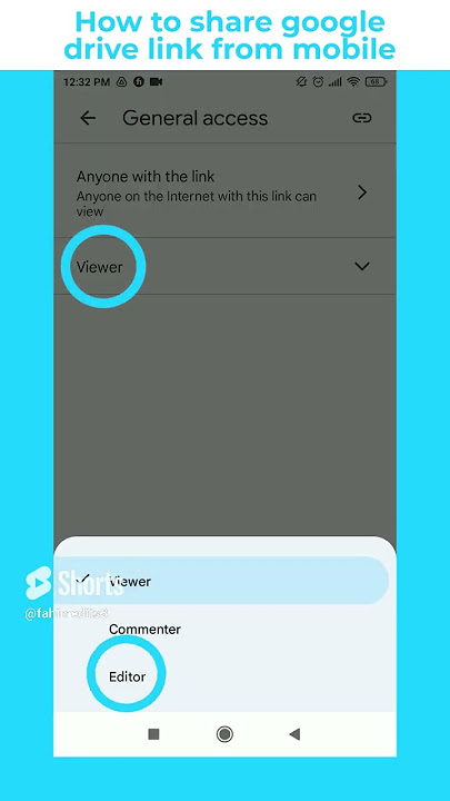 How to share google drive link from mobile