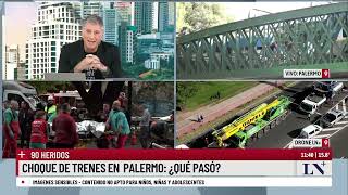 Jorge Macri habló sobre el choque de trenes en Palermo: "La mayoría de los heridos tienen el alta"
