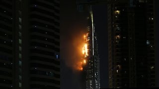 Raw: Fire breaks out in Dubai hotel near New Year's fireworks show screenshot 5