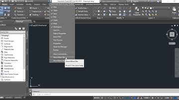 Civil 3D Hide and Show menu bar
