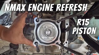 NMAX ENGINE REFRESH WITH R15 PISTON| IAC INSTALLATION AND FI CLEANING!