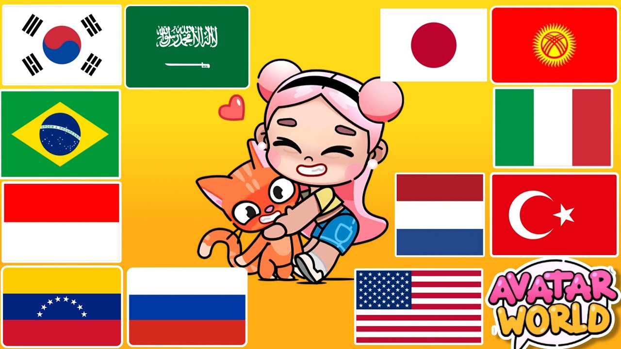 Avatar World❤️Characters in Different Countries🌍🇲🇫🇲🇨🇰🇬🇵🇱🇯🇵🇮🇹🇺🇲🇰🇷🇩🇪🇨🇿🇷🇺🇵🇭🇨🇷