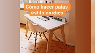 Plantilla para hacer patas de mesa estilo nórdico