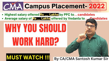 CMA Campus Placement 2022 Shocking Reality By CA/CMA Santosh Kumar