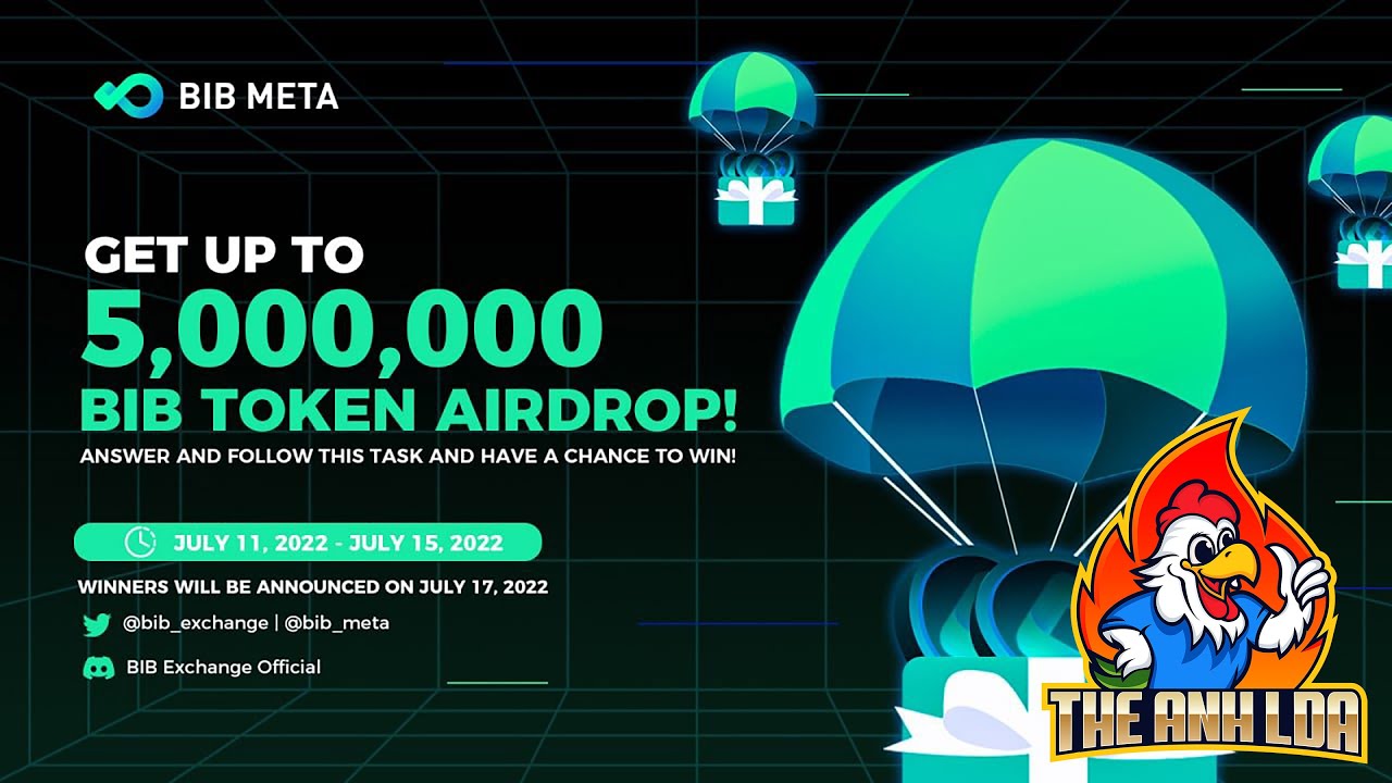 Hướng dẫn airdrop ăn chia 5000000 token BIB sàn Bibvip  | The Anh LDA