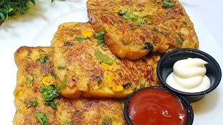 Easy Lunch Box & Tea Time Snacks  || Masala Bread Toast Recipe By Chatpaty Pakwan