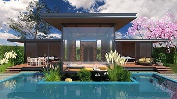 Sketchup Speedbuild Modern House#7