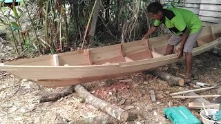 how to make a canoe complete tutorial, small canoe manufacturing process