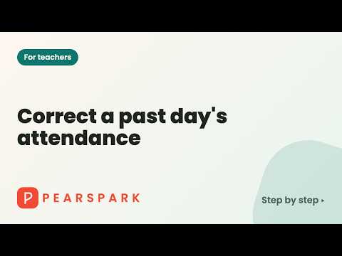 Video thumbnail: Correct a past day's attendance