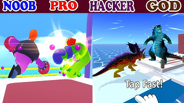 NOOB vs GOD in Join Blob Clash 3D vs Jurassic Dino Run Gameplay - PikaName