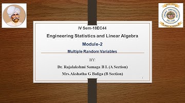 VTU ESLA 18EC44 M2 L1 Multiple random variables